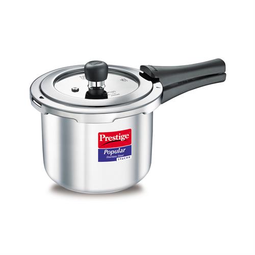 Prestige 3L Popular Stainless Steel Pressure Cooker SVACHH (PCP30-SS-SV)