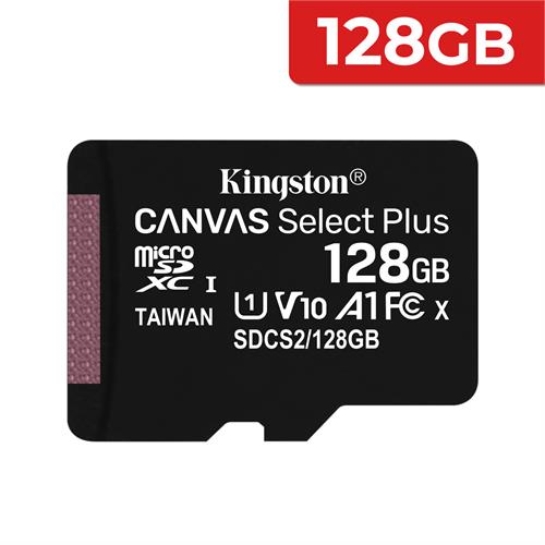 Kingston Canvas Select Plus microSD Card 128GB Class 10 UHS-I