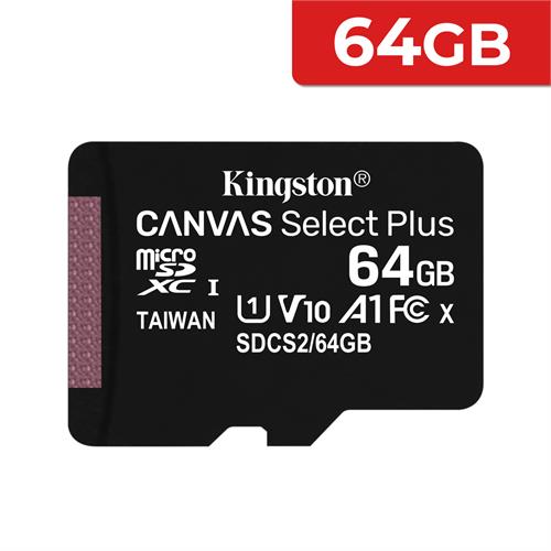 Kingston Canvas Select Plus microSD Card 64GB Class 10 UHS-I