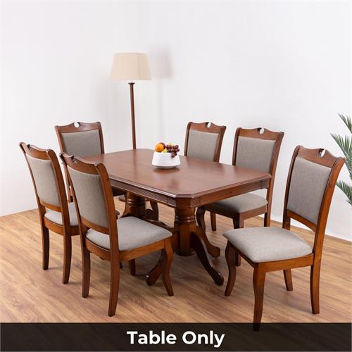 Helena Dining Table - 6 Seater - Table Only (Grape Red Cappuccino) - WFI-HELENA-TBL-S