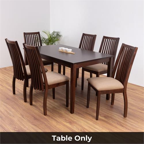 Michu Dining Table - 6 Seater - Table Only (Expresso) - WFI-MICHU-TBL-S