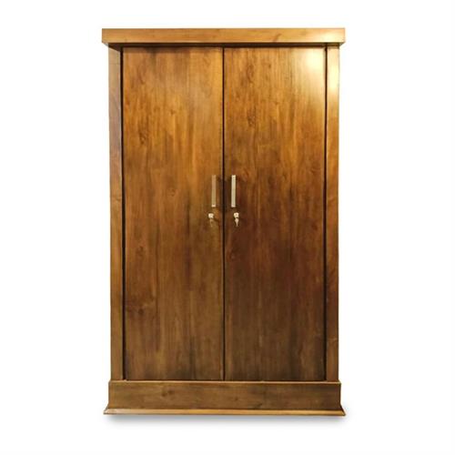 Crystal 2 Door Wardrobe - Teak (WFL-CRYSTAL-2WD-S)