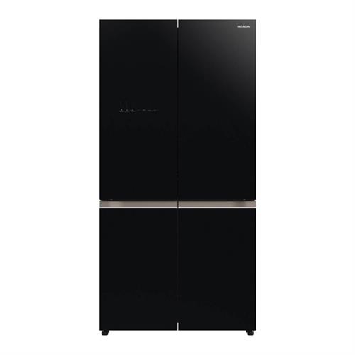 Hitachi Refrigerator - Inverter, 4 Door French, Glass Black, 638L (H-R-WB640V0PB)