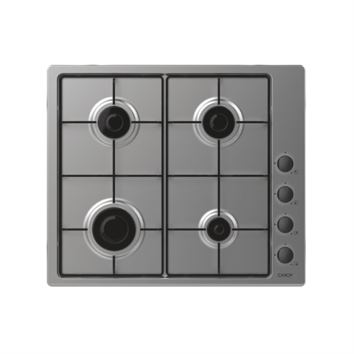 CANDY 60 CM GAS ON METAL HOB, LATERAL KNOBS, 4 GAS BURNERS