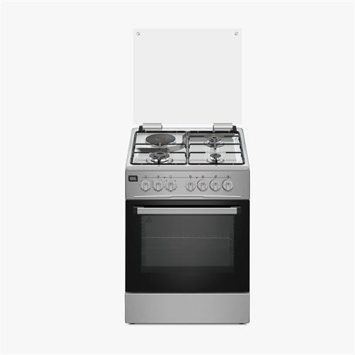 SGL 60x60 Free Standing Cooker 3 Gas Burners + 1 Electric, 70L Electric Oven