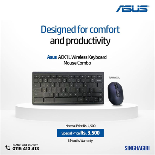 ASUS ACK1L WIRELESS KEYBOARD MOUSE COMBO