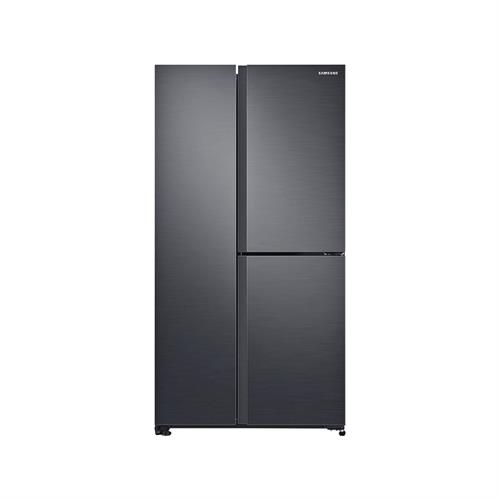 SAMSUNG SIDE BY SIDE INVERTER REFRIFGERATOR - 670L - GENTLE BLACK MATT