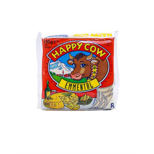 Happy Cow Cheese Emmental Slices 8s, 150g