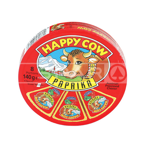 HAPPY COW Cheese Paprika Round Box, 140g
