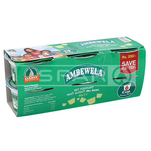 AMBEWELA Set Yoghurt Family Pack, 6x80g