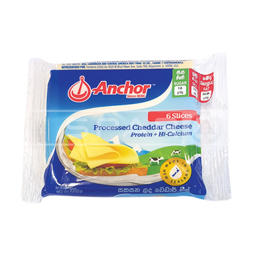 ANCHOR Processed Cheddar Cheese Slices, 100g