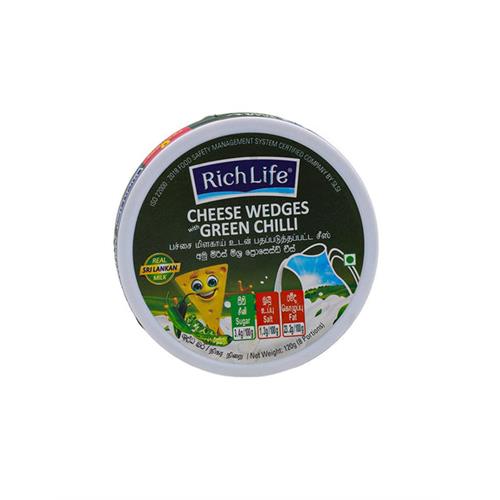 RICHLIFE Cheese Wedges Green Chilli, 120g