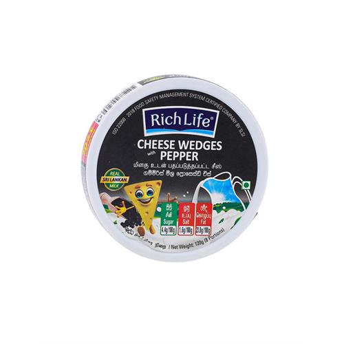 RICHLIFE Cheese Wedges Pepper, 120g