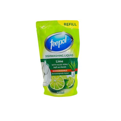 TEEPOL Dishwash Lime refill pack, 500ml