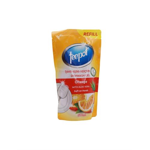 TEEPOL Dishwash Orange Refill Pack, 500ml