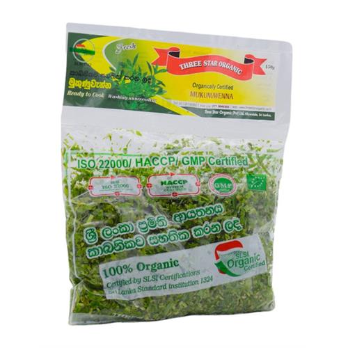 THREE STAR ORGANIC Chopped Mukunuwenna, 150g