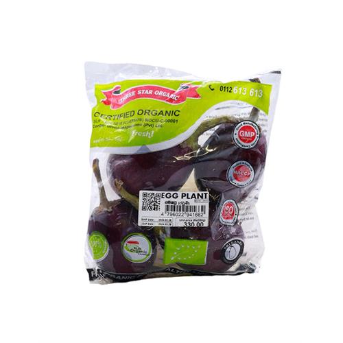 THREE STAR ORGANIC Eggplant, 250g