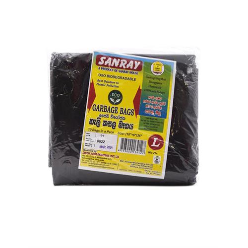 SANRAY Garbage Bags, Large, 10's