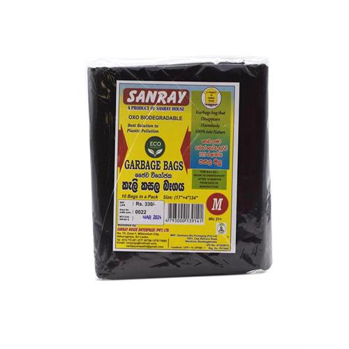 SANRAY Garbage Bags, Medium, 10's