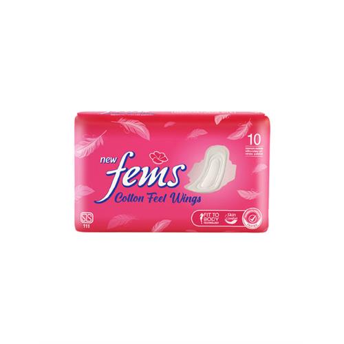 FEMS Sanitary Napkins Cotton Feel, 10 s