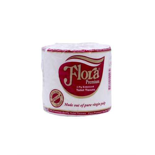 FLORA Premium Toilet Paper, 3ply, Single