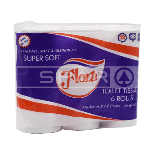 FLORA Toilet Rolls 2ply 6 Pack, 133g
