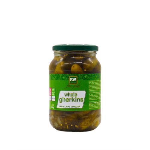 F 0026W Gherkin Burger Chips in Vinegar, 500g