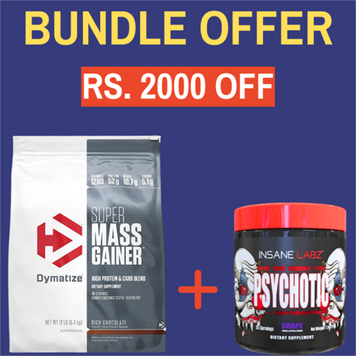 Super Mass Gainer 12lbs & Psychotic Bundle Offer