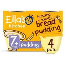 Ellas Kitchen Banana + Vanilla Bread Pudding (4 Pack x 80g)