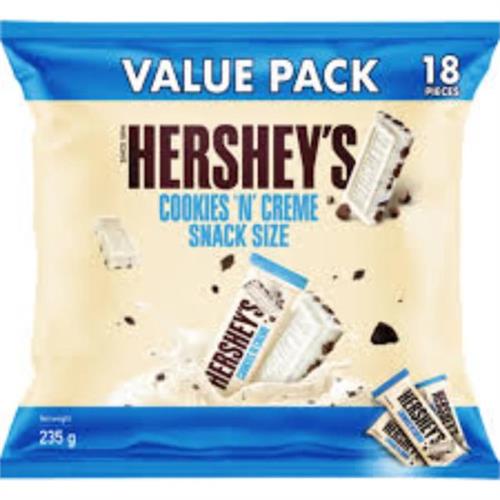 Hersheys Cookies N Crme Snack Size 18pcs 235g