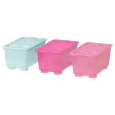 IKEA Box With Lid Pink,Turquoise 1710 cm