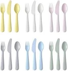 IKEA Kalas 18-Piece Cutlery Set, Mixed Colours