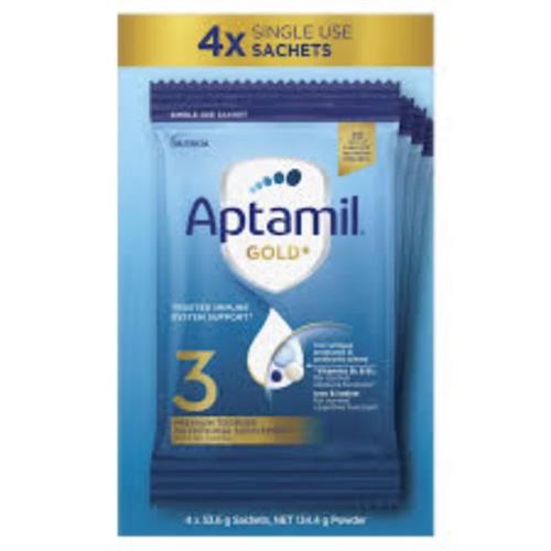 Aptamil Gold+ 3 Premium Toddler Nutritional Supplement From 12+ Months 134.4g (433.6g Sachets)