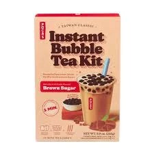 Taiwan Classic Instant Bubble Tea Kit Brown Sugar Flavour 255g (3 Kits)