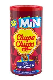 Chupa Chups Fresh Coca Flavoured 50 Mini Lollipops