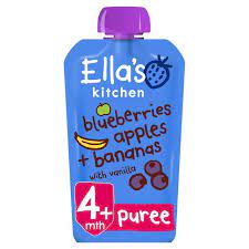 Ellas Kitchen Blueberries, Apples + Bananas With Vanilla 120g