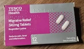 Tesco Migraine Relief 342mg 12 Tablets