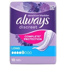 Always Discreet Complete Protection (Long) 10 Pads