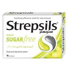 Strepsils Lemon Sugarfree (16 Lozenges)