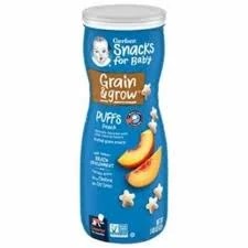 Gerber Snacks For Baby Grain & Grow Puffs Peach 42g (Crawler 8+ Months)