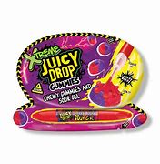 Juicy Drop Xtreme Gummies Chewy Gummies & Cherry Berry Sour Gel 57g