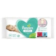 Pampers Sensitive Soft & Gentle Clean 52 Baby Wipes