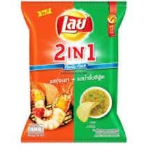 Lays 2 in 1 Grilled Shrimp Flavor + Seafood Sauce Flavor 48g