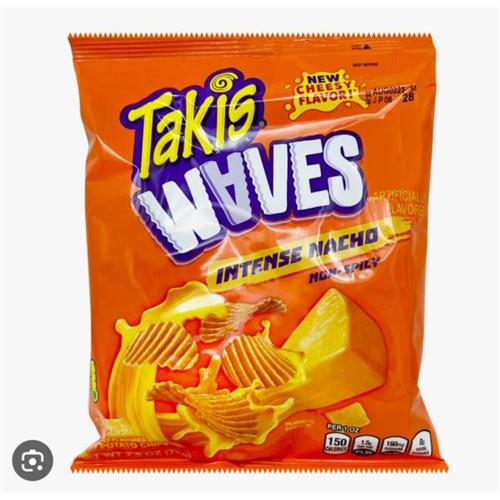 Takis Waves Intense Nacho Non Spicy Cheesy Flavor 71g