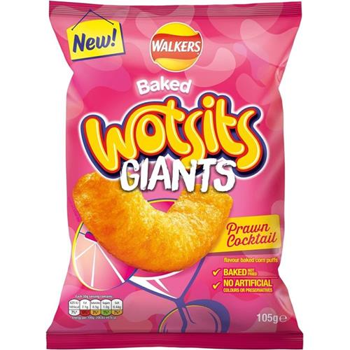 Walkers Baked Wotsits Giants Prawn Cocktail 105g