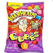 Warheads Cubes Sour, Sweet & Fruity Chewy Candy 141g