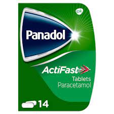 Panadol Acti Fast Tablets Paracetamol Fast Pain Relief (14 Tablets)