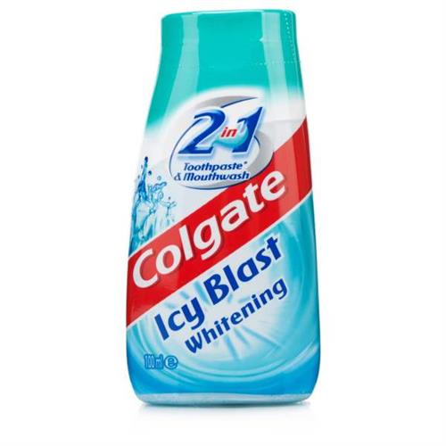 Colgate 2 in 1 Toothpaste & Mouthwash Icy Blast Whitening 130g