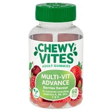 Chewy Vites Multi Vit Advance Berry Flavour Adult Gummies (60 Gummies)