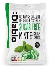 Diablo Sugar Free Mint & Cream Sweets 75g